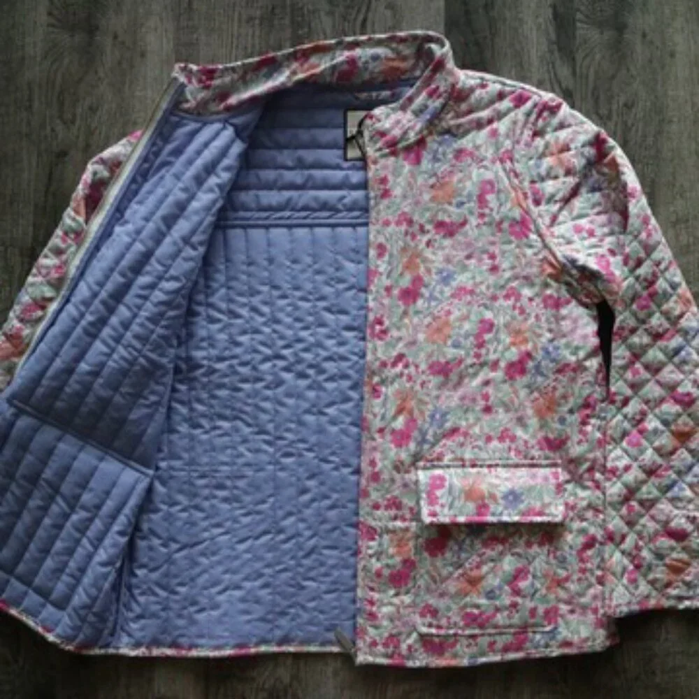 NWT Bagatelle Prism Stem Floral Printed Quilted Jacket Size Medium. Size Large. - Picture 10 of 12